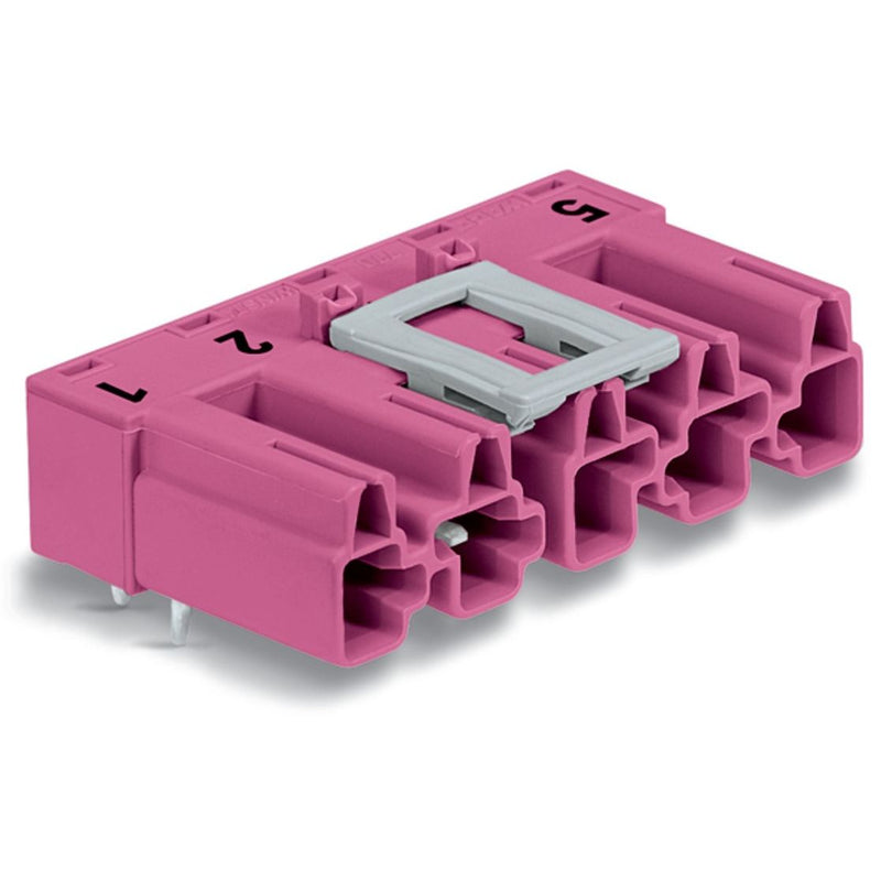 WAGO - Leiterplattensteckverbinder Stecker für Leiterplatten 770-895/011-000 5-polig,pink − 50 Stück