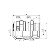 Jacob - Kabelverschraubung Verschraubung PERFECT plus K102-1012-50-EX EMV-Ex-KV M12x1,5 − 100 Stück