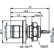 Telegärtner - Koax-Steckverbinder SMA-Einbaubuchse AU 50Ohm 100024726 Einbau von vorne − 5 Stück