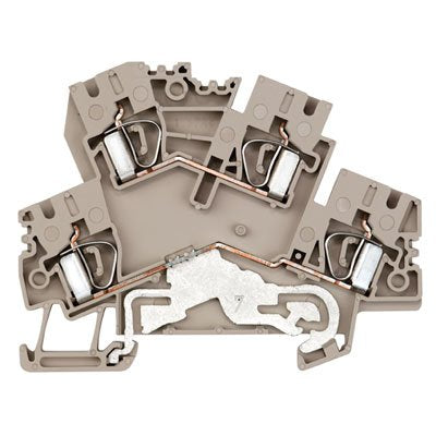 Weidmüller - Durchgangs-Reihenklemme Klemme ZDK 4-2/DU-PE Zugfederanschl.,4mm² − 50 Stück