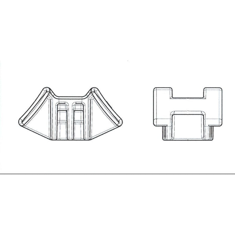 HellermannTyton - Befestigungssockel und -element für Kabelbinder 2-Wege-Abstandhalter S2HM25-PA66-BK schwarz − 500 Stück