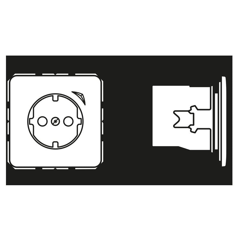 Jung - Steckdose SCHUKO Steckdose 16 A 250V BT CD 1521 S PT m. Berührungsschutz