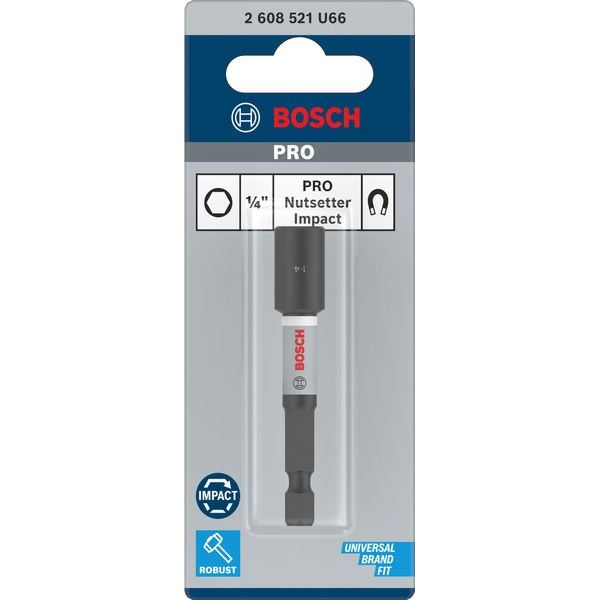 Bosch - Steckschlüssel PRO Nutsetter Impact, 1/4 2608521U66 x 65 mm 2 9/16