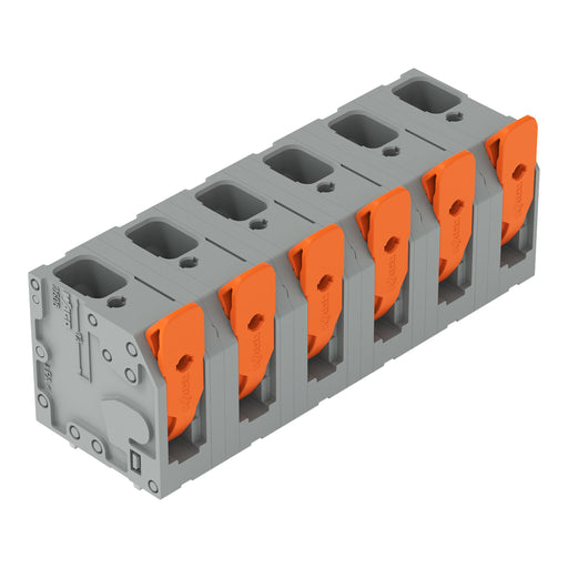 WAGO - Leiterplattenklemme Hebel 2606-3356 6mm²,grau − 26 Stück