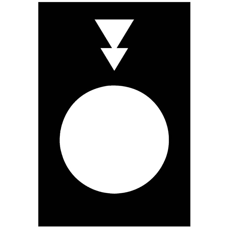 Schneider Electric - Bezeichnungsschild für Befehlsgeräte Symbolschild ZB2BY2956 sw − 10 Stück