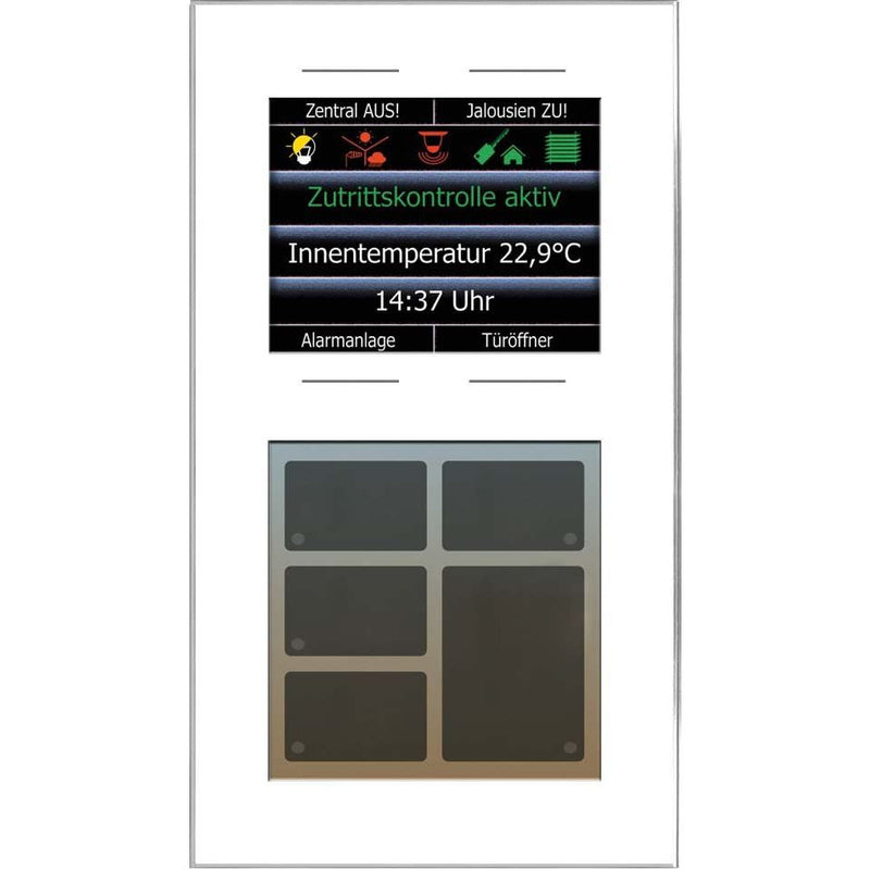 Issendorff - Bussystem-Tastsensor Glas-Tastenfeld LCN - GT10DW ws 10Ta.6LED 2,8Disp − 1 Stück