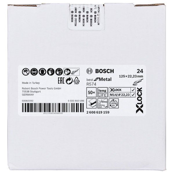 Bosch - Trenn-/Schleifscheibe PRO R574 X-Lock 2608619159 Fiberscheibe 125 mm