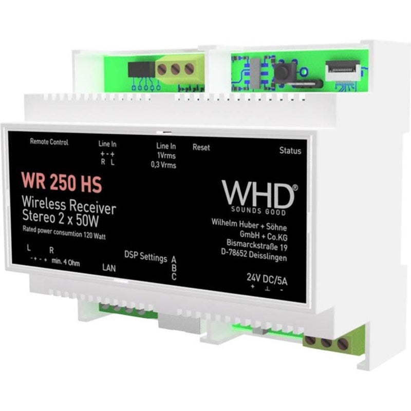 WHD - Zubehör/Ersatzteile für Beschallungssysteme WLAN/BT-Audioempfänger WR250HS gr DSP,LAN,Line-In