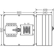 Hensel - Lasttrennschalter Mi-Lastumschaltergehäuse Mi 7884 630A 4polig + PE