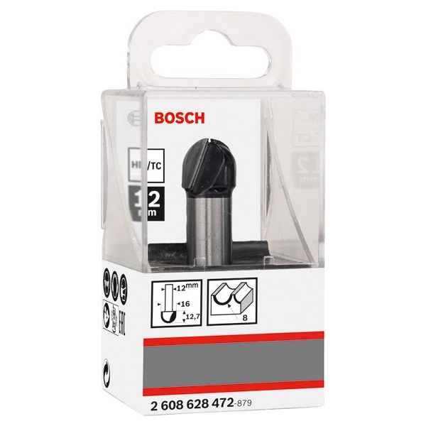 Bosch - Fräser PRO Hohlkehlfräser, 2608628472 R 8, Schaft 12 mm