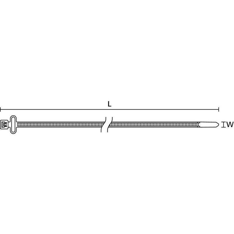 HellermannTyton - Kabelbinder T50RFIDCHA PA66BK100 200x4,6mm, schwarz − 100 Stück