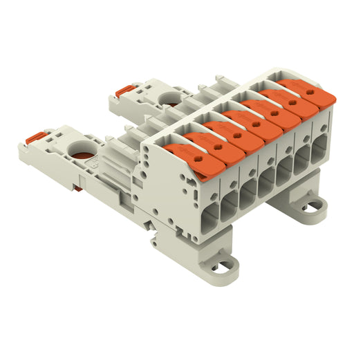 WAGO GmbH & Co. KG - Ein- und mehrpolige Klemmenleiste 1-Leiter-Federleiste 831-1107/306-000 Push-inCAGECLAMP,lgr − 6 Stück