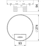 OBO Bettermann - Nivellierbare Kassette für Kanaleinbau, Doppel- und Hohlboden Kassette rund RKSRN2UZD3R7VS25 D=275mm