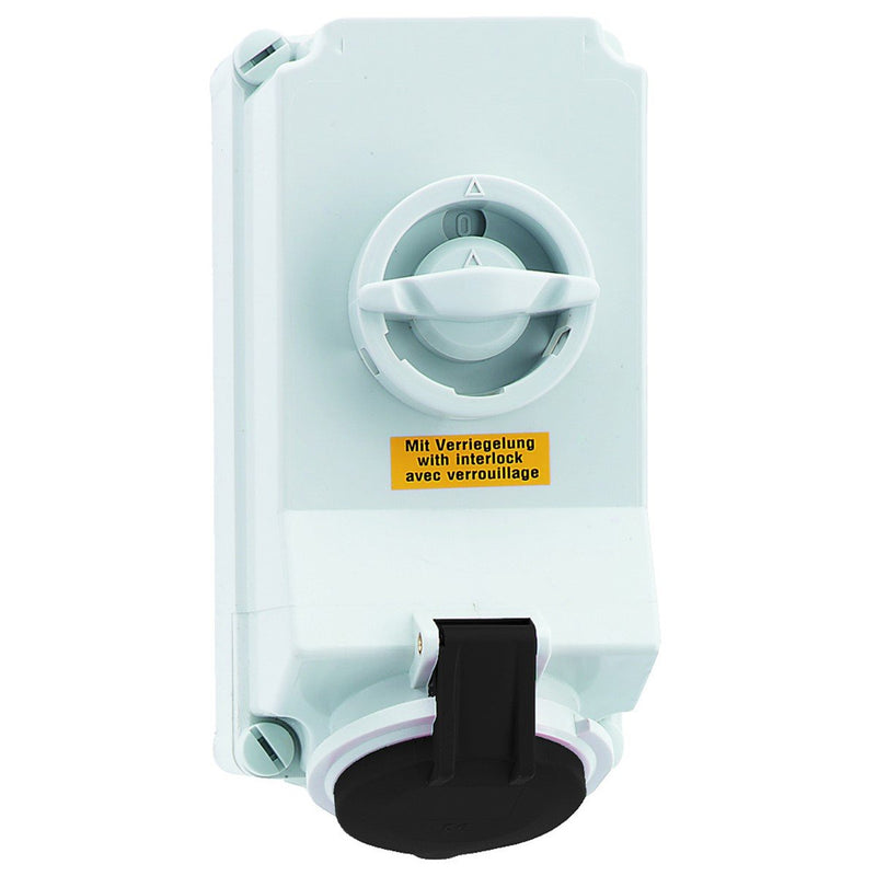 Bals Elektrotech - CEE-Steckdose abschaltbar, abgesichert (IEC 60309) Wandsteckdose abschaltbar 16064 verriegelt 16A 4p 5