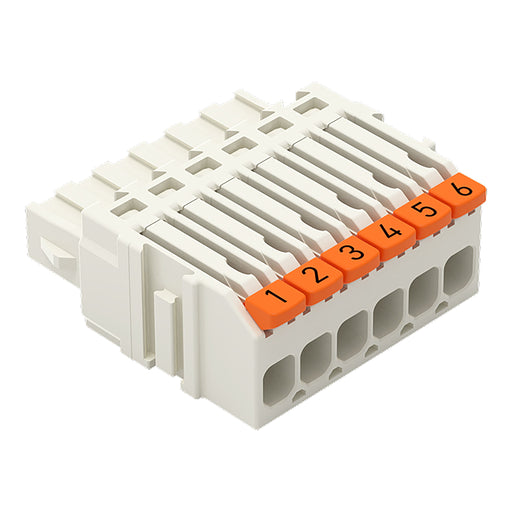WAGO - Kabelsteckverbinder für Leiterplattensteckverbinder 1-Leiter-Federleiste,Hebel 2734-1116/327-047 PushinCAGECLAMP,lgr − 25 Stück