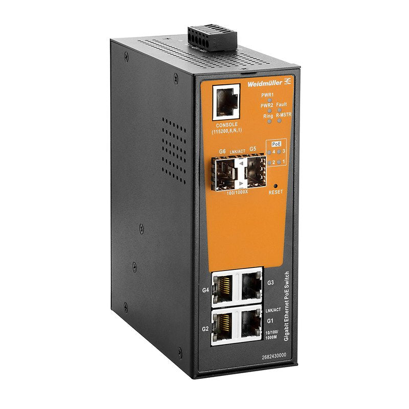 Weidmüller - Netzwerk Switch Schalter managed PoE IE-SW-AL0#2682430000 Gigabit Ethernet