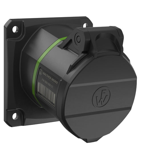 Walther Werke - CEE-Anbausteckdose (IEC 60309) CEE NEO Anbaudose schräg FW510510SK 16A 5P 10h IP54 − 10 Stück