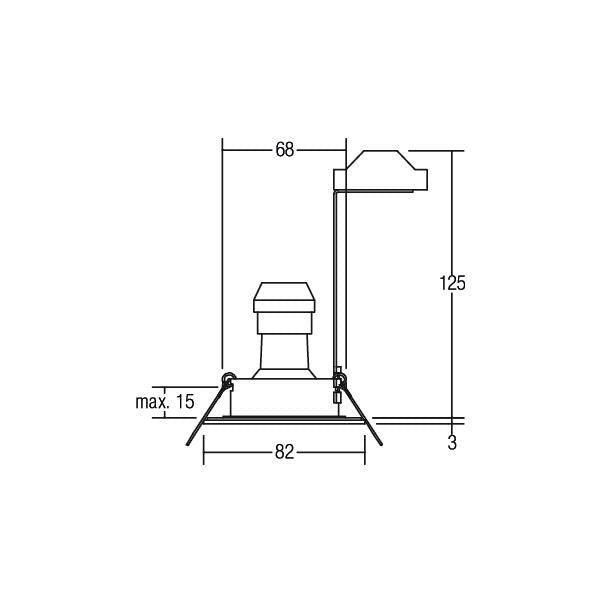 Brumberg Leuchten - Downlight/Strahler/Flutlicht Einbaudownlight GU10 36004080 rund, sw