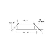 Brumberg Leuchten - Downlight/Strahler/Flutlicht Einbaumodul rechteckig 45025170 2-fach