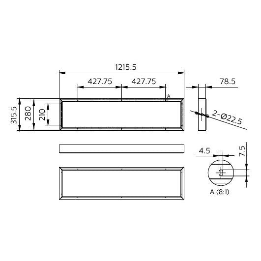 Philips Lighting - Mechanisches Zubehör/Ersatzteile für Leuchten Anbaurahmen RC159Z SMB #75216099
