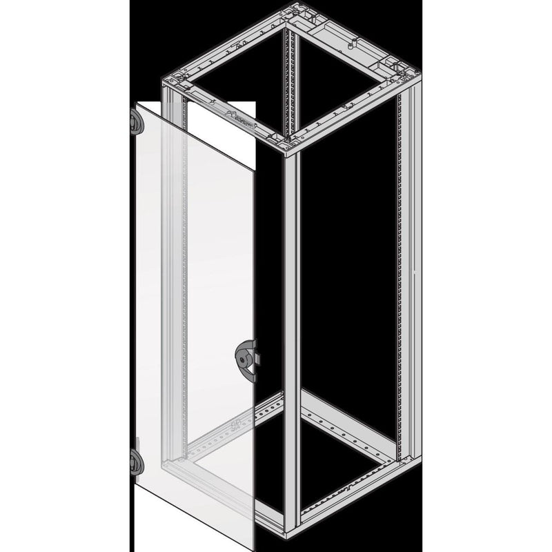 Schroff - Tür/Bedientableau (Schaltschrank) Glastür 27230001 6HE 180Gr grau