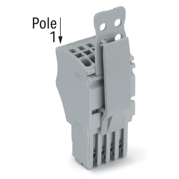 WAGO - Ein- und mehrpolige Klemmenleiste 1-Leiter-Federleiste 2020-115/145-000 CAGECLAMP,1,5mm²,gr − 10 Stück