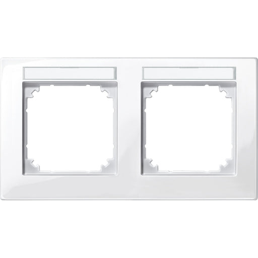 Merten - Abdeckrahmen M-PLAN-Rahmen 2f. 514219 beschriftbar, waager