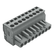 WAGO - Kabelsteckverbinder für Leiterplattensteckverbinder 1-Leiter Federleiste 232-209/026-000 CAGECLAMP 2,5mm²,gr − 50 Stück