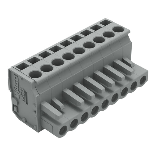 WAGO - Kabelsteckverbinder für Leiterplattensteckverbinder 1-Leiter Federleiste 232-209/026-000 CAGECLAMP 2,5mm²,gr − 50 Stück