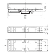 WAGO - Elektronik-Leergehäuse Seitenabschluss 288-621 Größe 2, klein