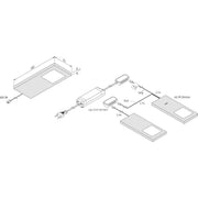 Hera - Decken-/Wandleuchte 3er-Set LED-UB-Leuchte 61056530201 ww ws m.Schalter