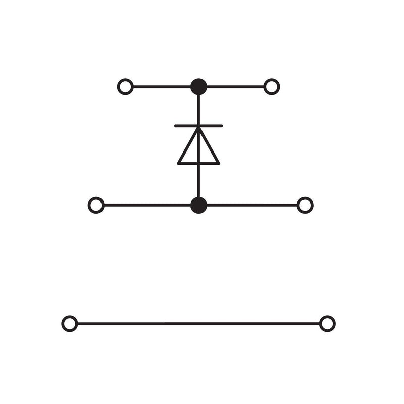 WAGO - Bauelement-Reihenklemme Bauelementklemme 870-590/281-410 Diode 1N4007,grau − 50 Stück