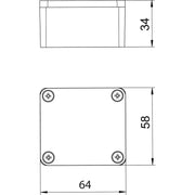 OBO Bettermann - Leergehäuse Aluminiumleergehäuse Mx 060503 SGR lgr, pulverbesch
