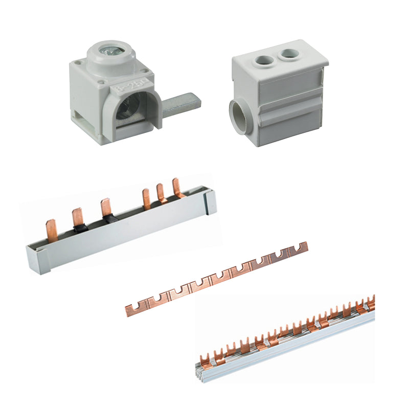 Mersen - Zubehör/Ersatzteile für elektrische Sicherungen/Sicherungshalter V-Schiene Gabel 22951.000000 3-pol. m.Iso. 10mmq − 5 Stück