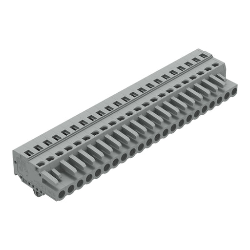 WAGO - Kabelsteckverbinder für Leiterplattensteckverbinder 1-Leiter-Federleiste 231-122/008-000 CAGECLAMP,2,5 mm²,gr − 10 Stück