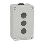 Schneider Electric - Gehäuse für Befehls- und Meldegeräte Leergehäuse XAP, Metall XAPD2203 grau, für 3x22mm