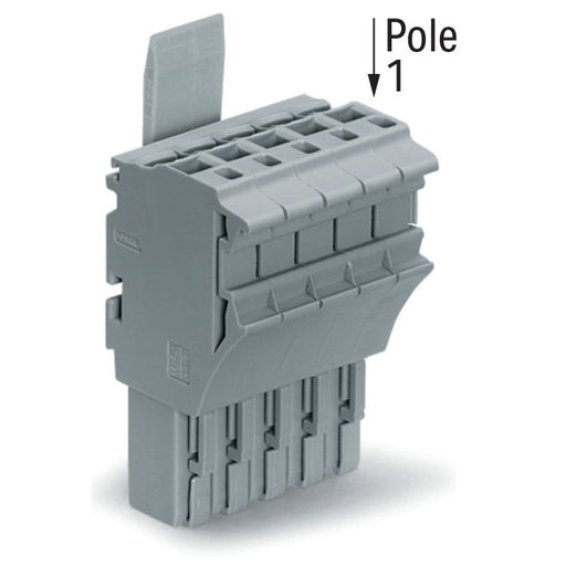 WAGO - Ein- und mehrpolige Klemmenleiste 1-Leiter-Federleiste 2022-105/123-000 CAGECLAMP,4mm²,gr − 50 Stück