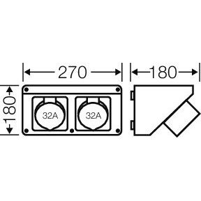 Hensel - Pultsystem FP Connection Box FP CB 213 für den Geräteeinbau