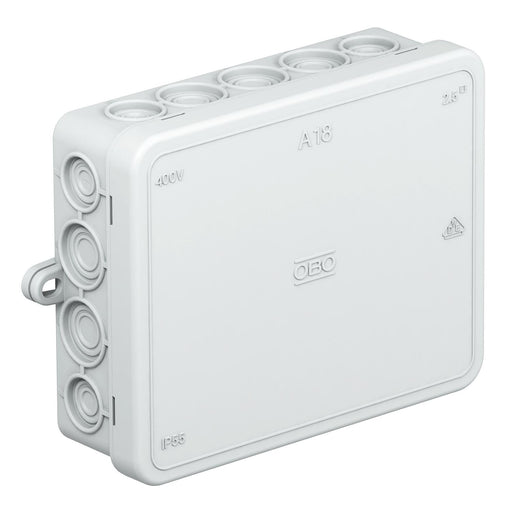 OBO Bettermann - Dose, Gehäuse für Montage auf der Wand/Decke Kabelabzweigkasten A 18 125x100x38mm