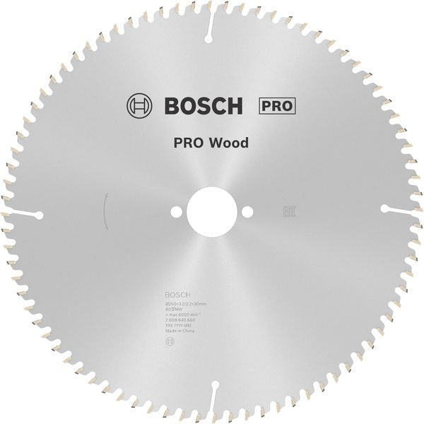 Bosch - Kreissägeblatt PRO Wood Kreissägeblatt, 2608640660 250 x 3,2 x 30 mm