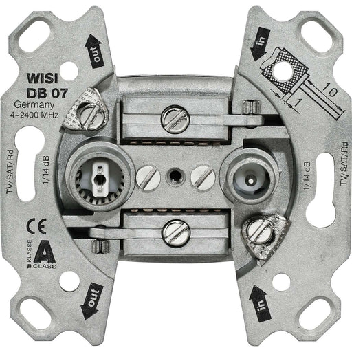 Wisi - Antennensteckdose Durchgangsdose, 14 dB DB07 5...2400 MHz − 1 Stück by Wisi
