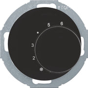 Berker - Raumthermostat Temperaturregler sw/glänz 20262035 mit Wechsler