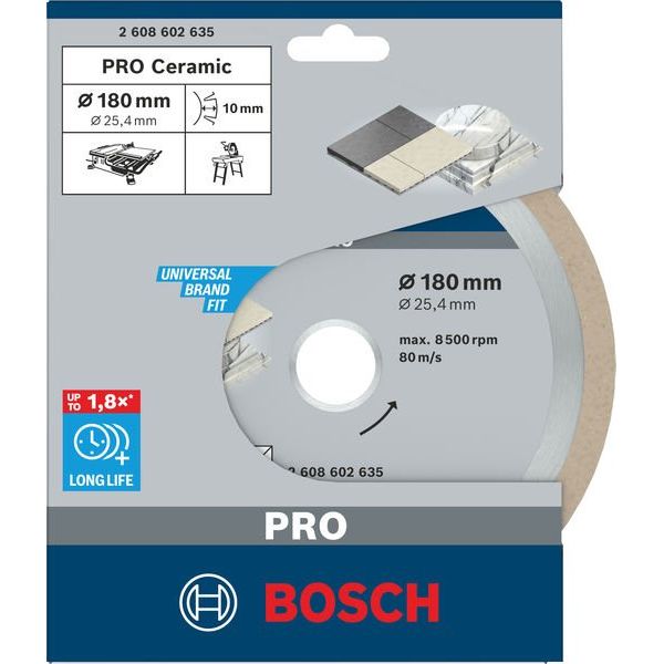Bosch - Trenn-/Schleifscheibe Diamanttrennscheibe 2608602635 PRO Ceramic