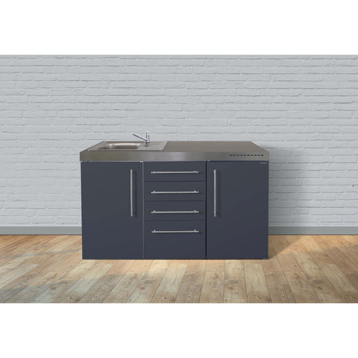 Stengel - Mini-Küche Miniküche Premiumline MPBSG150KSBOKSreBliS Schiefergrau
