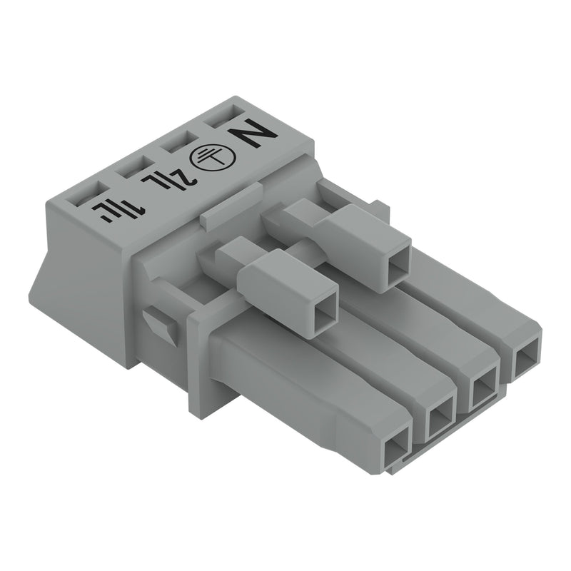WAGO - Steckverbinder für steckbare Gebäudeinstallation Buchse 4-polig 890-244/060-000 Kod. B,grau − 50 Stück