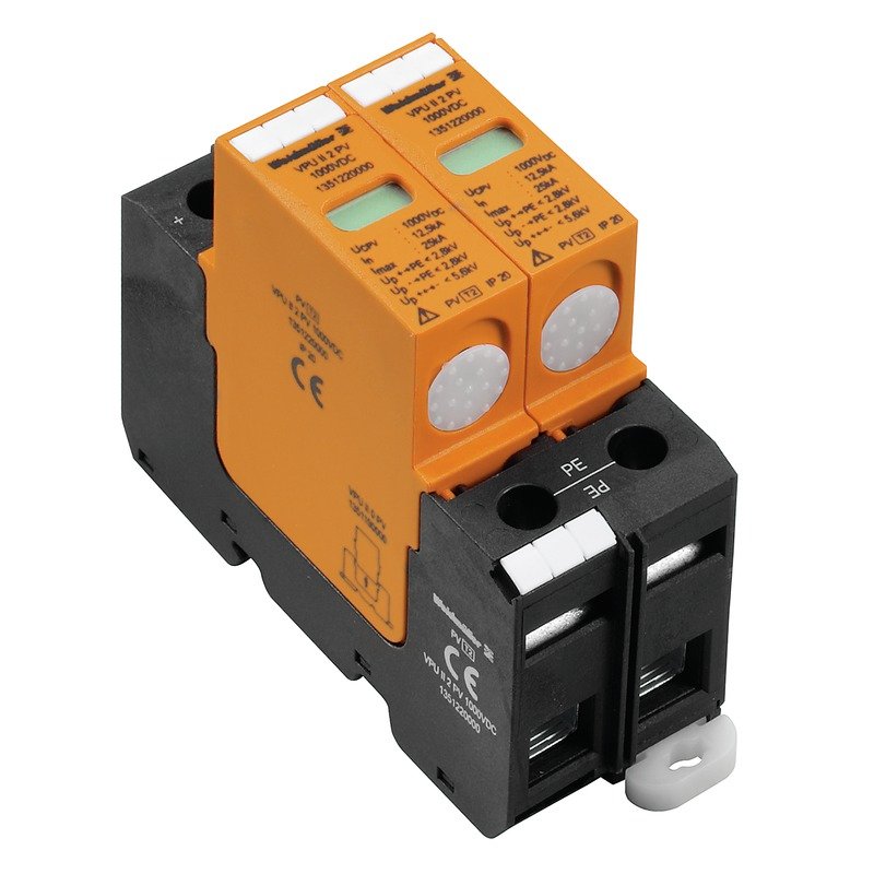 Weidmüller - Überspannungsableiter für Energietechnik/Stromversorgung Überspannungsschutz VPU II 2 PV 1000V DC DC, 1000 V