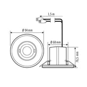 ESYLUX - Bewegungsmelder/Präsenzmelder komplett Decken-Bewegungsmelder MD-FLAT-E#EP10427862 rund weiß
