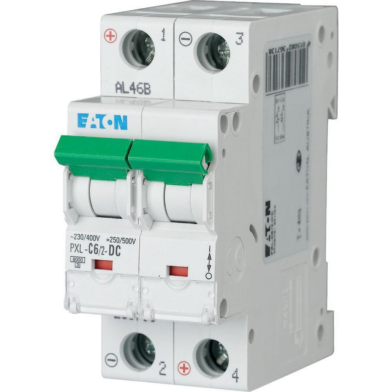 Eaton - Leitungsschutzschalter LS-Schalter m.Beschrift. PXL-C6/2-DC C 6A, 2p