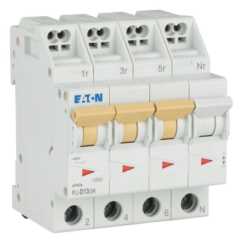 Eaton - Leitungsschutzschalter PLI-D13/3N D 13A, 3p+N Steckkl