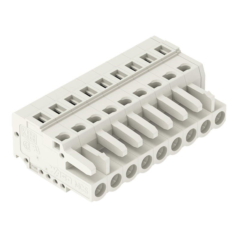 WAGO - Kabelsteckverbinder für Leiterplattensteckverbinder 1-Leiter-Federleiste 721-109/026-000 CAGECLAMP 2,5mm²,lgr − 50 Stück